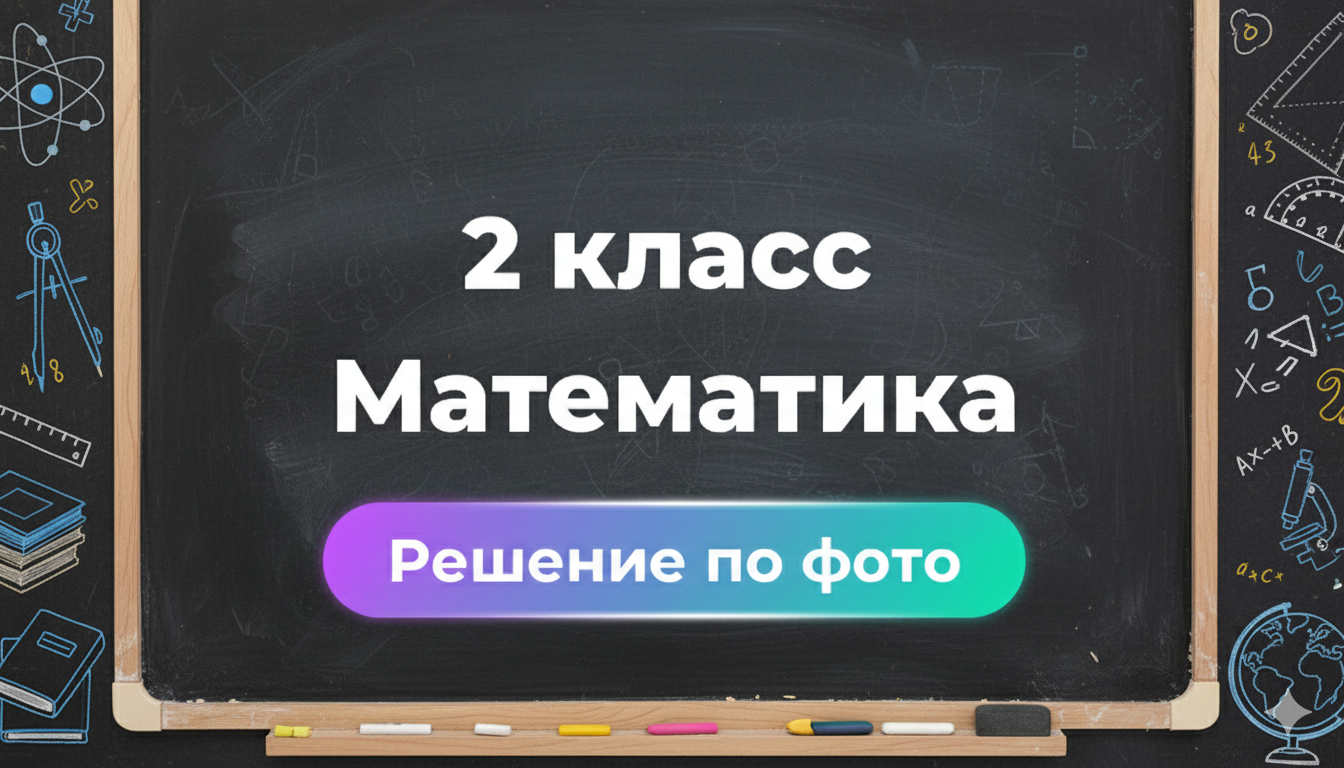 Решение задач по фото по Математике за 2 класс в умном боте Smartix